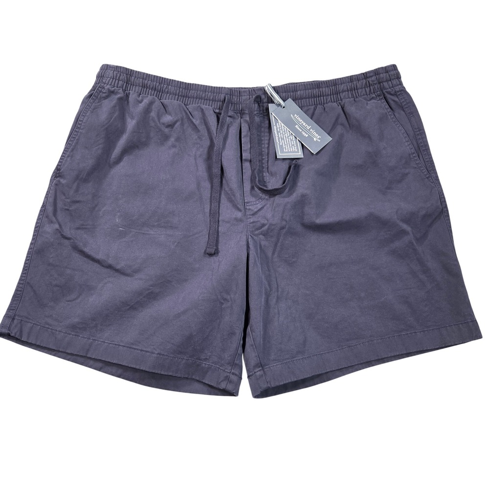 Vineyard Vines Chino Shorts Mens XXL Navy Blue Drawstring Elastic Waist NWT